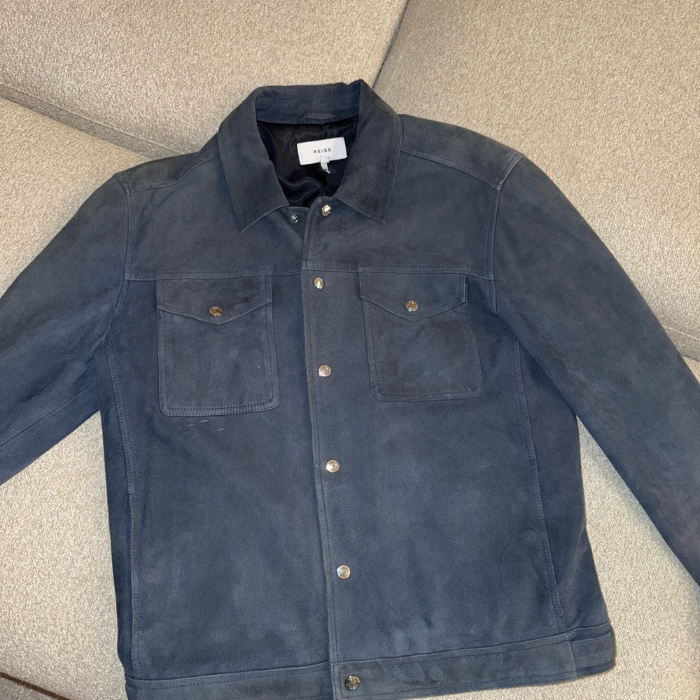 Men's Blue suede Jacket